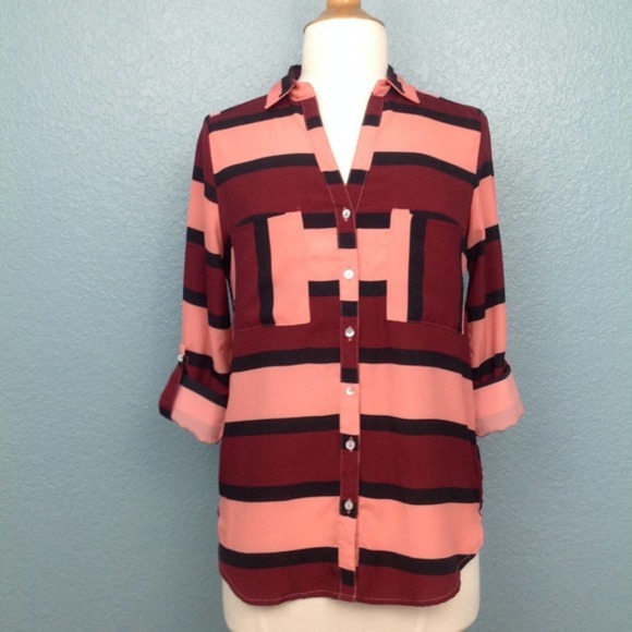 Alice Blue Stitch Fix Button Down Blouse - Picture 1 of 5